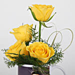 Yellow Roses In Personalised Mug