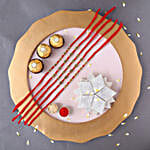 Sneh Brass Rakhi Set & Sweet Delights