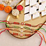 Sneh Meenakari Rakhi Set & Kaju Katli