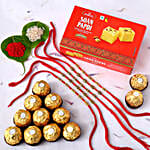 Sneh Special Rakhis With Soan Papdi & Ferrero Rocher