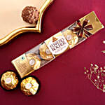 Sneh Charming Rakhis With Soan Papdi & Ferrero Rocher