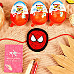 Sneh Spider Man Rakhi Kinder Joy Pack