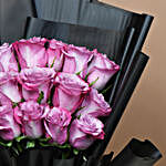 Elegant Plum Roses Bouquet