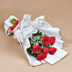 Passionate Love Roses and Black Forest Cake Surprise
