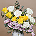 Roses Arrangement in Caramic Vase