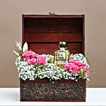 Roses with Perfume In Tressure Box