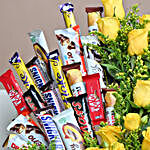 Roses Arrangement with Chocolate Delight