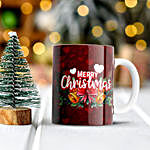 Personalised Red Merry Christmas Mug