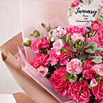 Birthday Wishes Carnations Bouquet