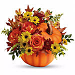 Floral Bliss Arrangement in Pumpkin