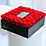 Red Roses and Perfume Box Arrangement