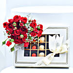 Premium Chocolate Collection with Flowers