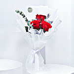 Lovely Red Rose Bouquet with Perfume Set