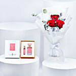 Hues of Love Roses and Perfume Combo