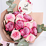 Moms Gentle Love Flowers Bouquet with Topper