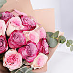 Soft Purple Hand Bouquet | Umrah Mubaraka