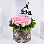 Beautiful Pink Roses Arrangement for Eid Mubarak