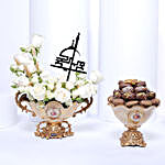 Flowers N Chocolate Coated Dates For Eid