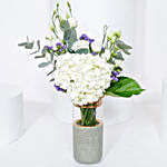 White Hydrangea Vase Arrangement