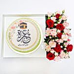 Umrah Mubarak Flower & Cake Gift Combo