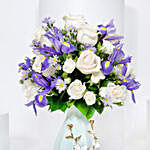 White & Blue Flowers for Eid