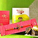 Royal Peacock Rakhi And Chocolate Paan Dates