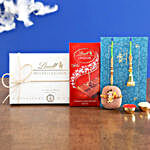 3 Traditional Rakhis And Lindt Chocolate Hamper