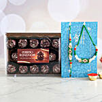 Pearl Lumba Rakhi Set And Ferrero Roundier Chocolates