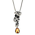 Golden peacock silver plated Tiger shaped pendent