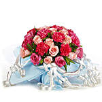 Premium Pink Roses & Carnations Vase