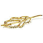 Golden Peacock Silver Plated Leaf Brooch