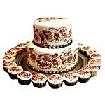 Diwali Cake With Cupcakes 24
