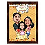 Couple with Daughter 3D Caricature
