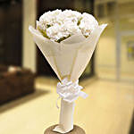 Serene 12 White Carnations Bouquet
