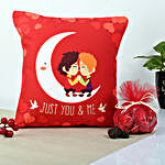 Red You And Me Cushion