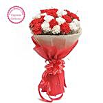 Mothers Day Spl Red N White Carnations FNP