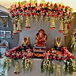 Marvelous Floral Ganpati Decoration
