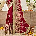 Graceful Red Wedding Wear Saree