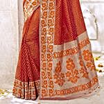 Ravishing Orange Art Silk Saree