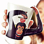 3D Monkey Ceramic Mug