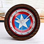 Captain America Shield Desktop Clock