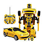 One Button Transforming Car Yellow