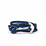 Navy Anchor Loop Bracelet