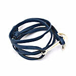 Navy Anchor Loop Bracelet