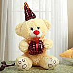 Yellow Bear With Red Gift