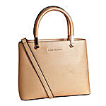 Lino Perros Golden Satchel Handbag
