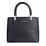 Lino Perros Simple Black Satchel Handbag