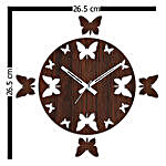 Brown Butterfly Wall Clock