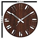 Brown Wooden Wall Clock For Home Decor
