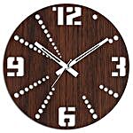 Modish Brown Round Wall Clock